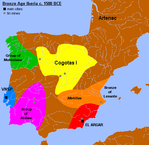 Map of Bronze-Age Iberia